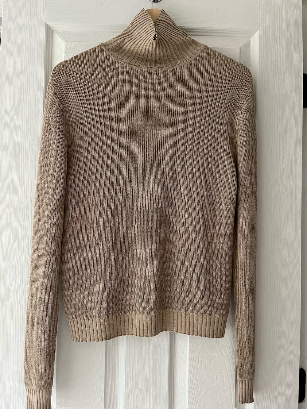 Liz Claiborne Collection Silk Cotton Turtleneck Sweater L 90s Minimalist - Picture 2 of 7